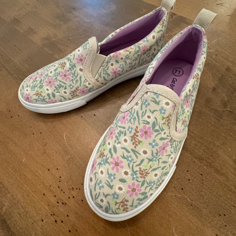Girls Cat & Jack Multicolored/Keagan Slip On Shoes Size 11